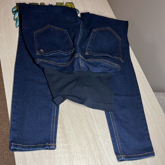 Jessica Simpson maternity dark blue denim really soft jeans size petite XS - Picture 8 of 10